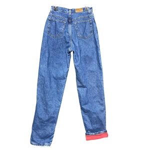 VTG L.L. Bean‎ Jeans Women's 10 Tall Medium Wash Lined Straight Leg High Rise